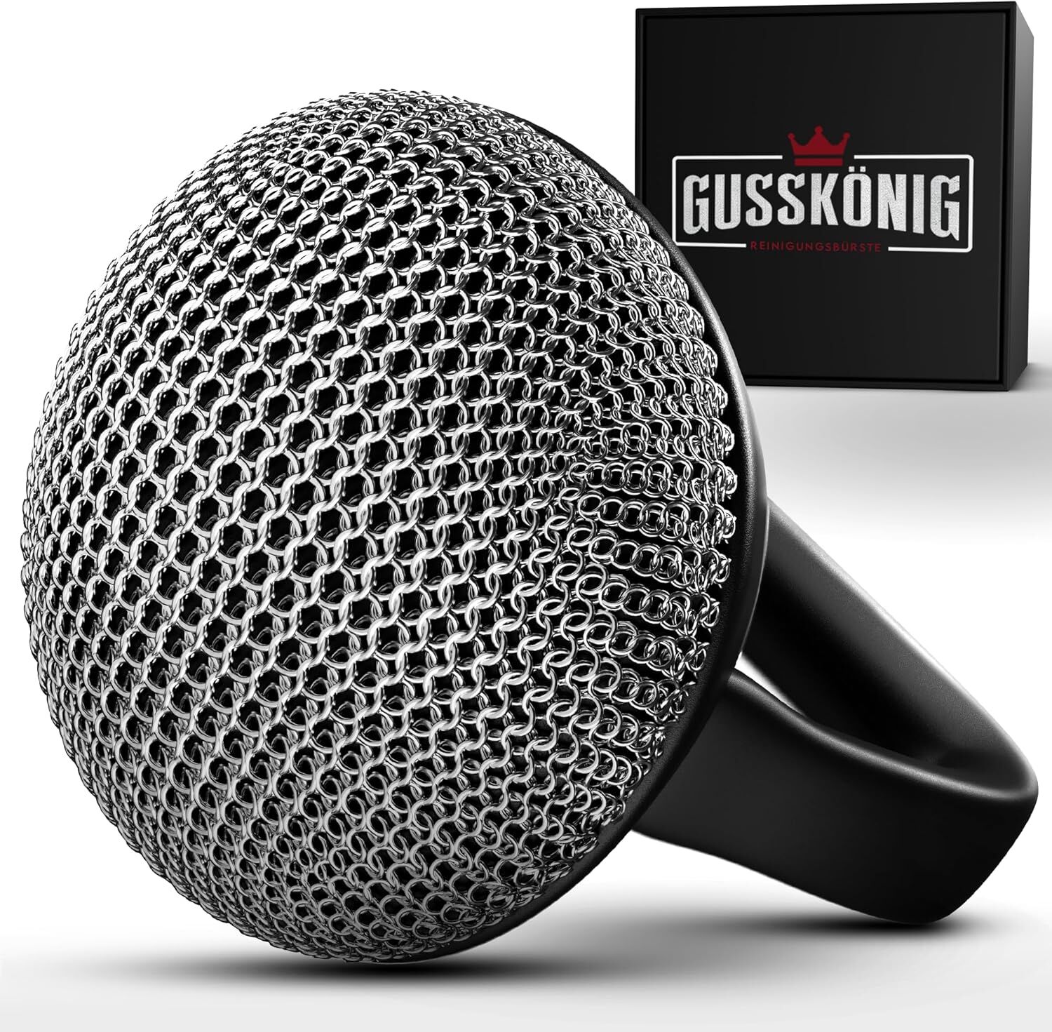 GUSSKÖNIG Ringreiniger mit Silikongriff für die schonende Reinigung von Gusseisenprodukten