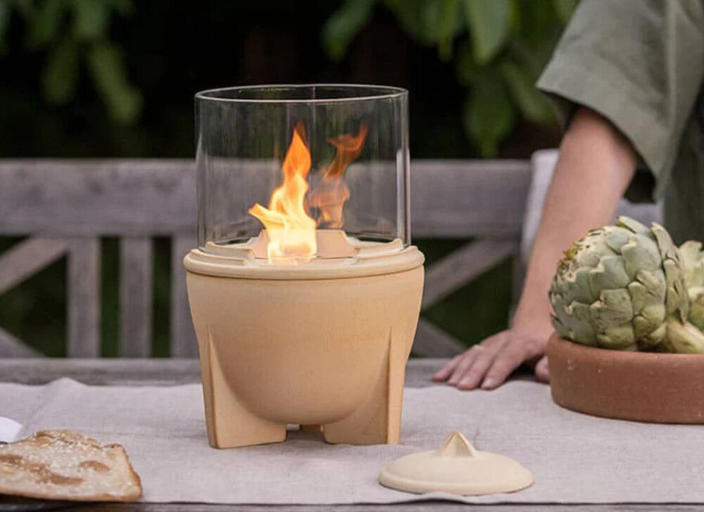 DENK Keramik Schmelzfeuer Outdoor CeraNatur mit Lichtglas-Aufsatz ~ SFD+LGA von DENK Keramik