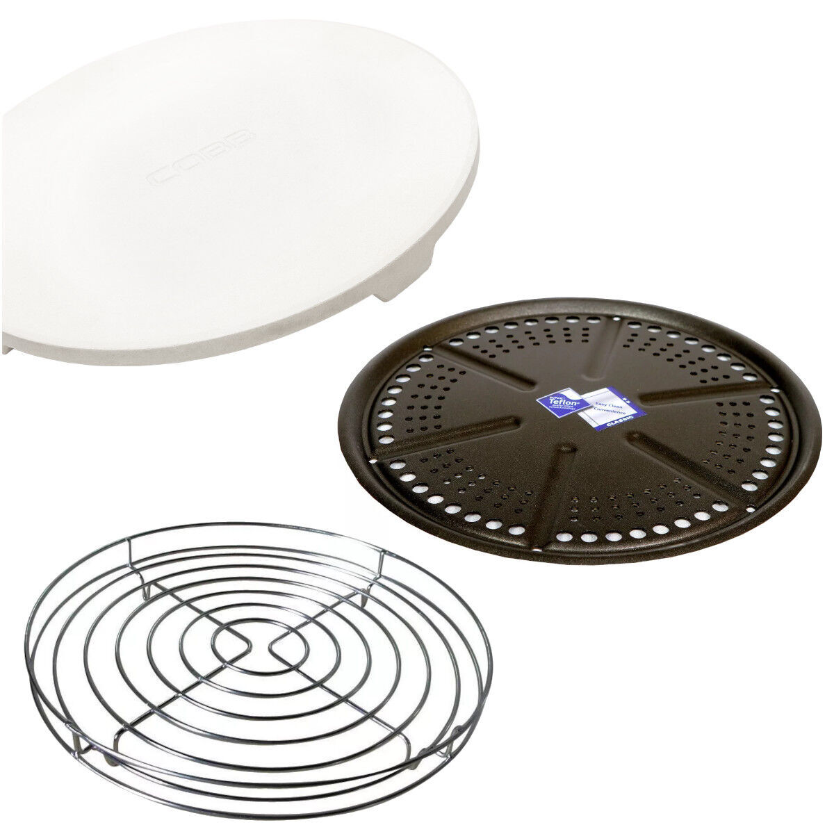 COBB PIZZA SET | Pizzastein + Bratenrost + Grillplatte | 3-teilig von Cobb