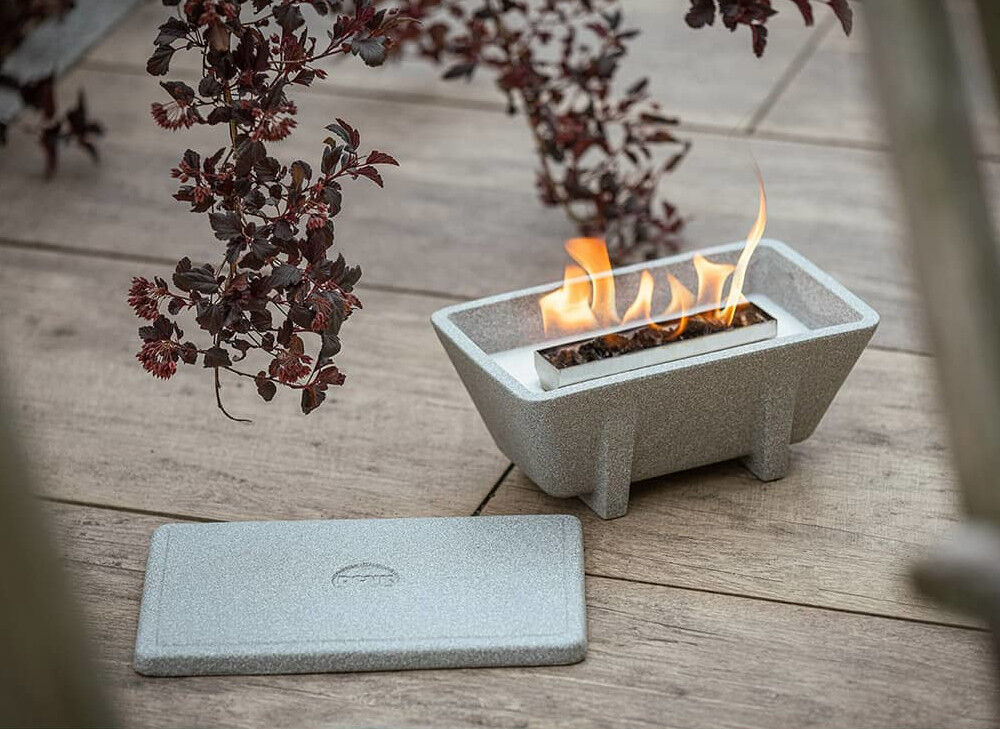 DENK Keramik Schmelzfeuer Outdoor XL Granicium + Wachs gefüllt | Deckel XL Granicium (SXLG+SXLG-DE) von DENK Keramik