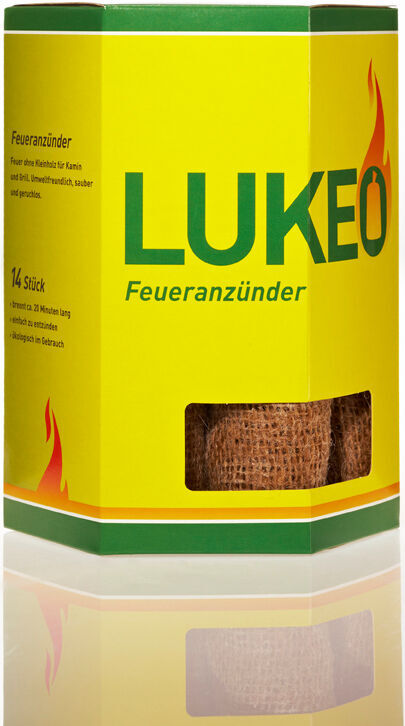 8x Lukeo Feueranzünder - Umweltfreundlich und sauber - mit extra langer Brenndauer (112 Anzünder) von Lukeo