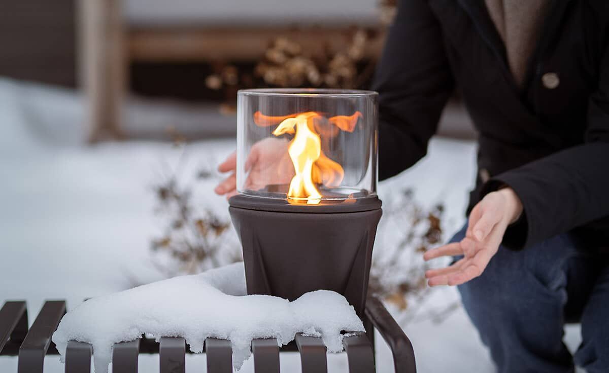 DENK Keramik Schmelzfeuer Outdoor CeraLava mit Lichtglas-Aufsatz ~ SFC+LGA von DENK Keramik