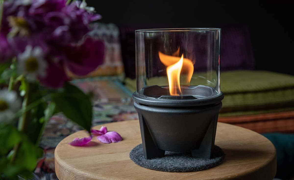 DENK Untersetzer Wolle 13 cm anthrazit für Schmelzfeuer Indoor von DENK Keramik